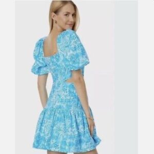 NWT Lilly Pulitzer Kylanne Amalfi Blue Sunny State Of Mind Mini Dress size 2